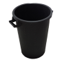 Balde do Lixo Preto Resistente 75l