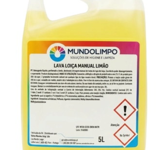 Mundo Limpo Loiça Manual Amarelo Limão 5Lt (Cópia)