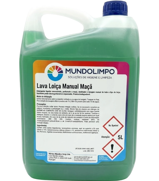 Mundo Limpo Loiça Manual Super Verde Maçã 5Lt
